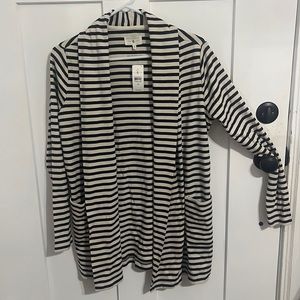 Lou & Grey Jersey Striped jacket (with pockets!) -XS